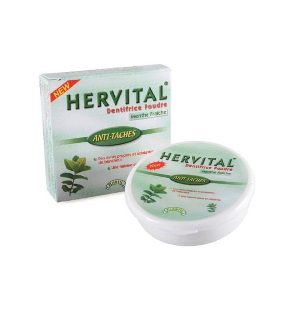 Dentifrice en Poudre à l'huile essentielle de menthe "Hervital"