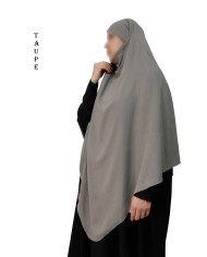 Khimar Long à Pointe en Tissu Jazz – Bandeau Intégré