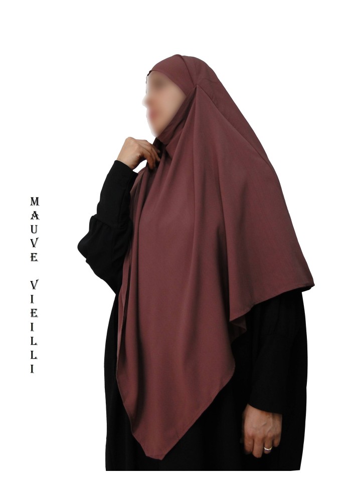 Khimar Ihsane à Pointe Court – Wool Peach