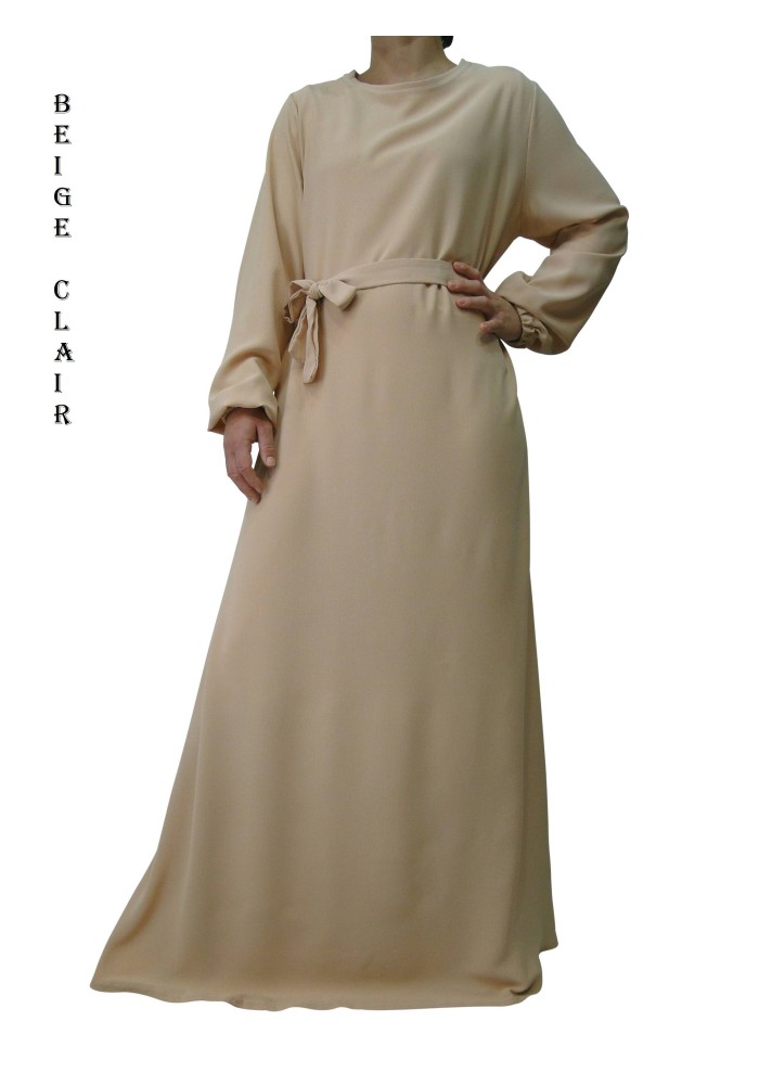Robe Inaya avec Ceinture en Tissu Jazz – Made in France
