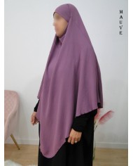 Khimar Long à Pointe en Tissu Jazz – Bandeau Intégré