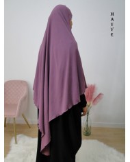 Khimar Long à Pointe en Tissu Jazz – Bandeau Intégré