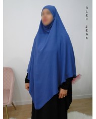Khimar Long à Pointe en Tissu Jazz – Bandeau Intégré