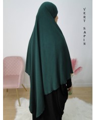 Khimar Long à Pointe en Tissu Jazz – Bandeau Intégré