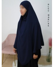 Khimar Long à Pointe en Tissu Jazz – Bandeau Intégré