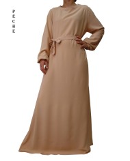 Robe Inaya avec Ceinture en Tissu Jazz – Made in France