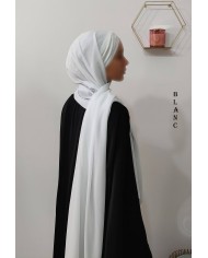 Hijab Malaisien Bonnet Croisé – Châle Intégré