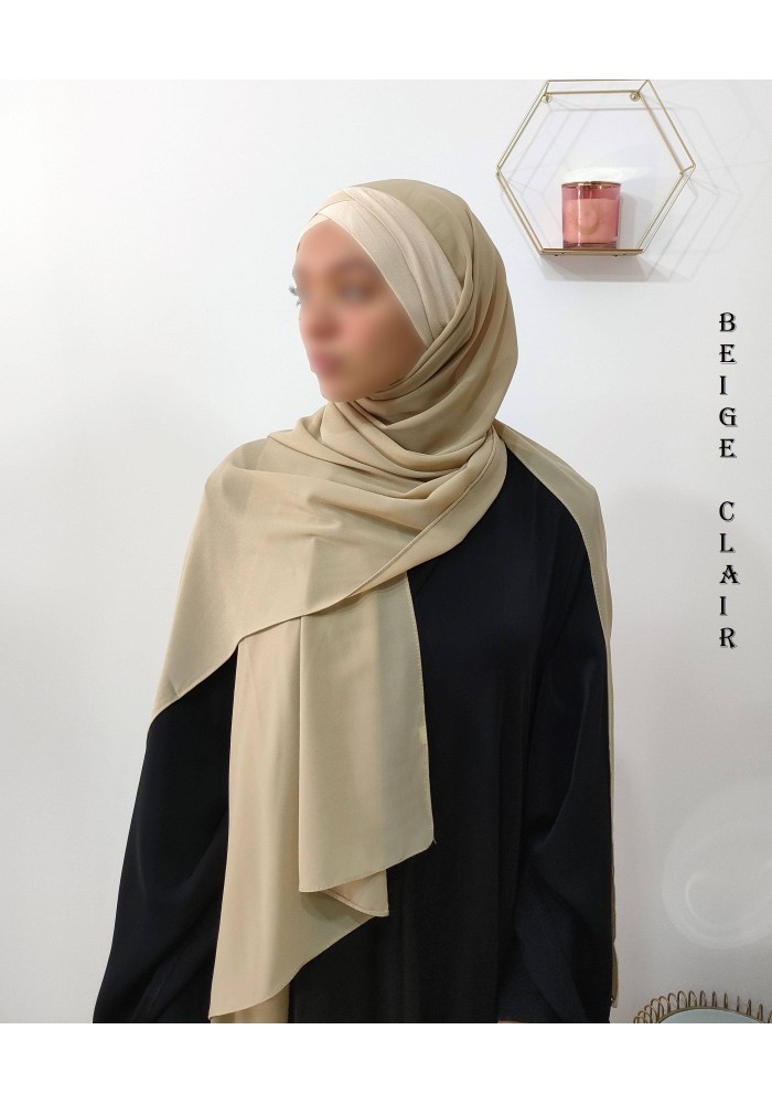 Hijab Malaisien Bonnet Croisé – Châle Intégré