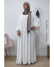 Abaya évasée "manches bouffantes" (Soie de Médine)