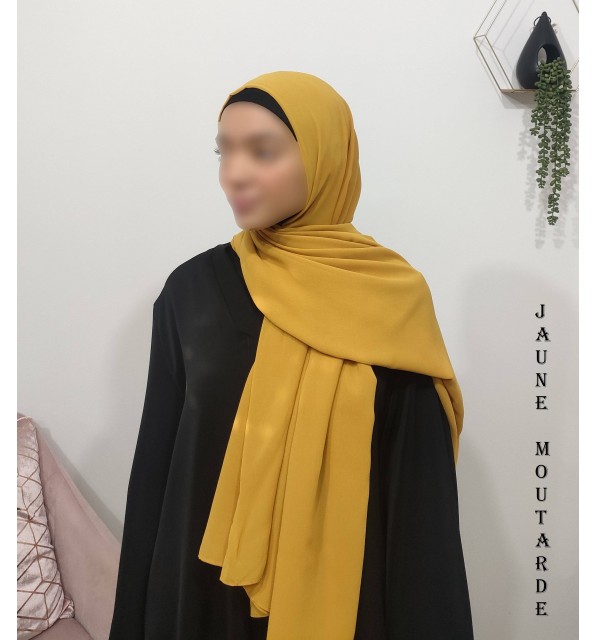 Grand Hijab Carré 160x160 cm – Georgette de Corée