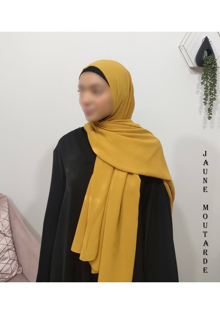 Grand Hijab Carré 160x160 cm – Georgette de Corée