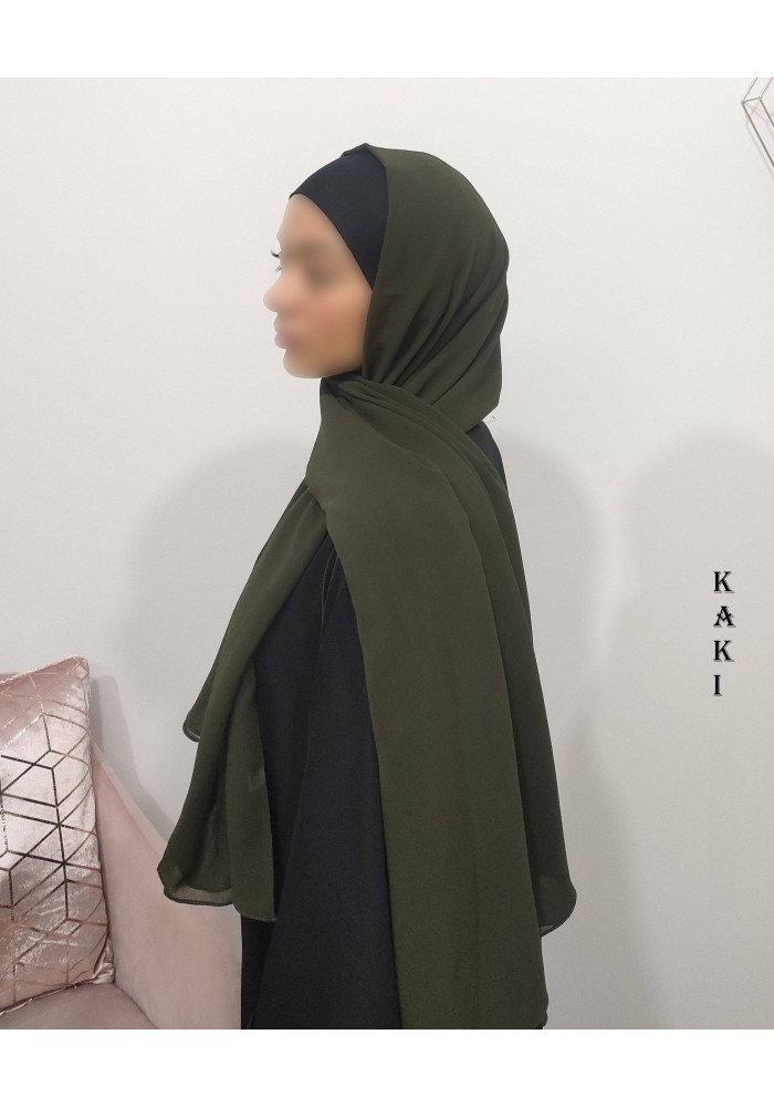 Grand Hijab Carré 160x160 cm – Georgette de Corée
