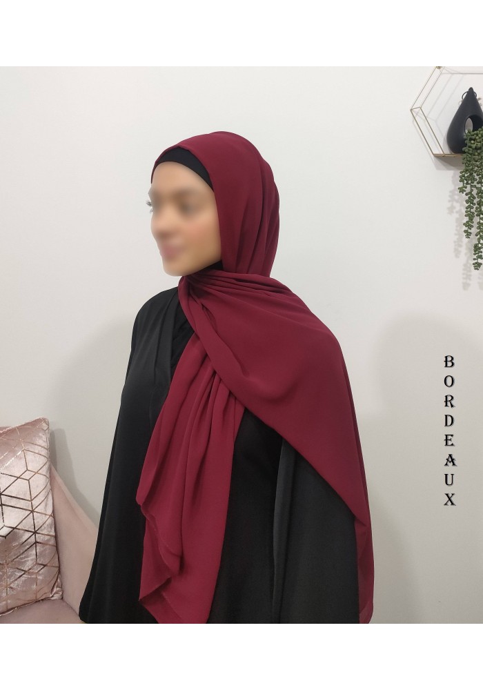Grand Hijab Carré 160x160 cm – Georgette de Corée
