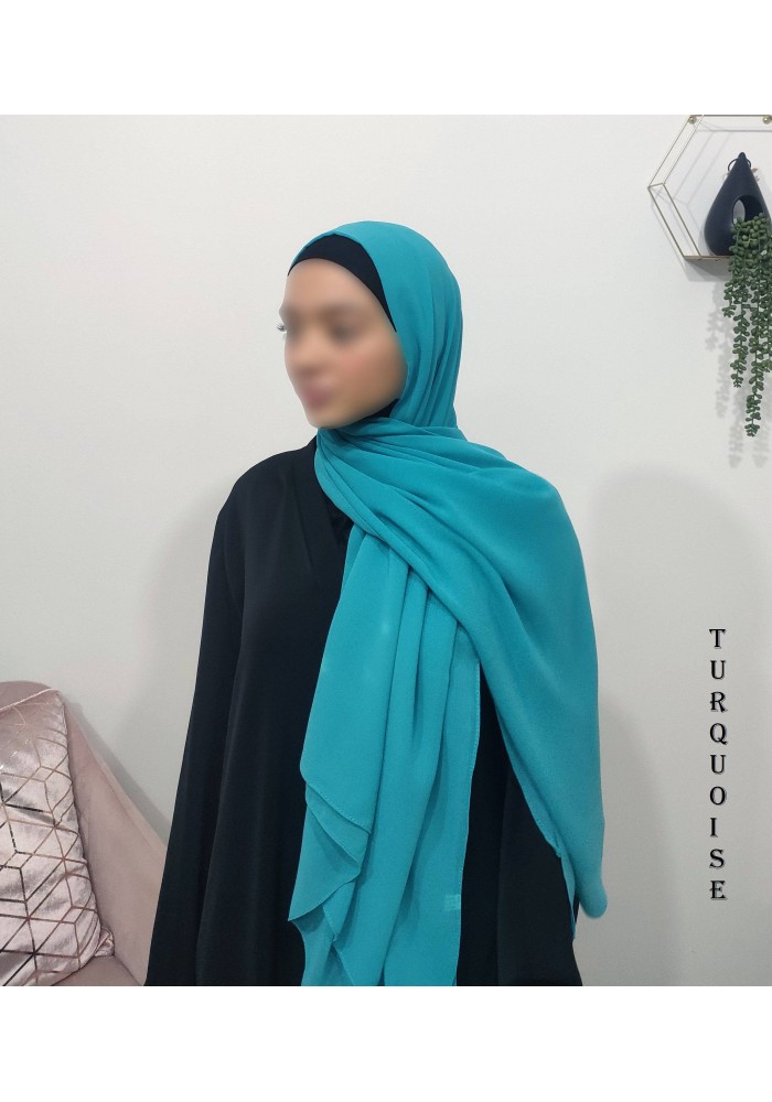 Grand Hijab Carré 160x160 cm – Georgette de Corée