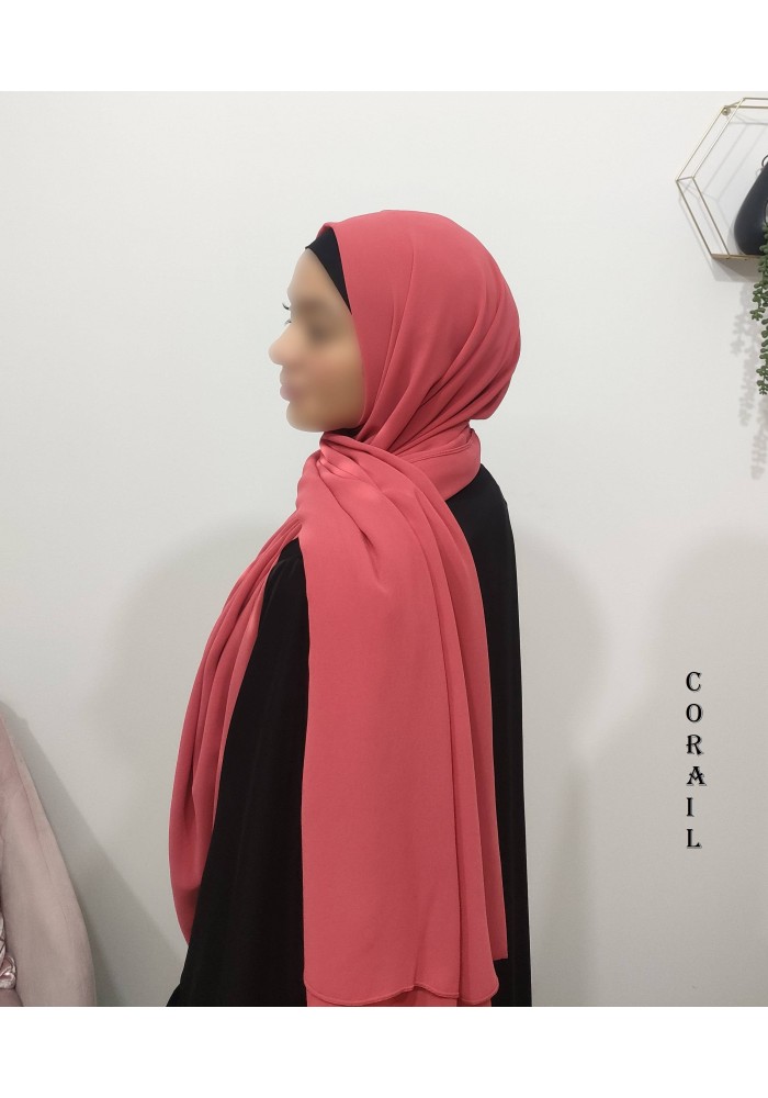 Grand Hijab Carré 160x160 cm – Georgette de Corée