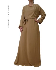 Robe Inaya avec Ceinture en Tissu Jazz – Made in France