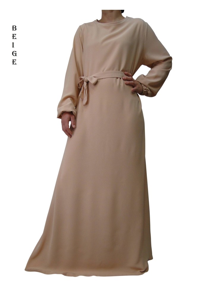 Robe Inaya avec Ceinture en Tissu Jazz – Made in France