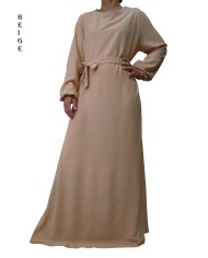 Robe Inaya avec Ceinture en Tissu Jazz – Made in France