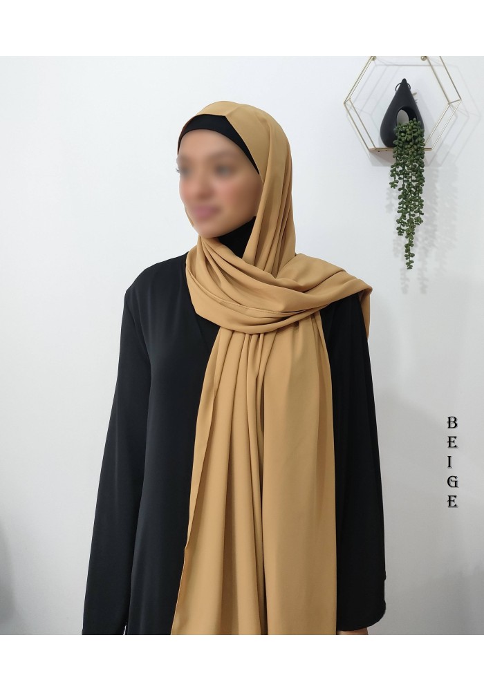 Châle Soie de Médine 190x70 cm – Hijab Opaque et Fluide