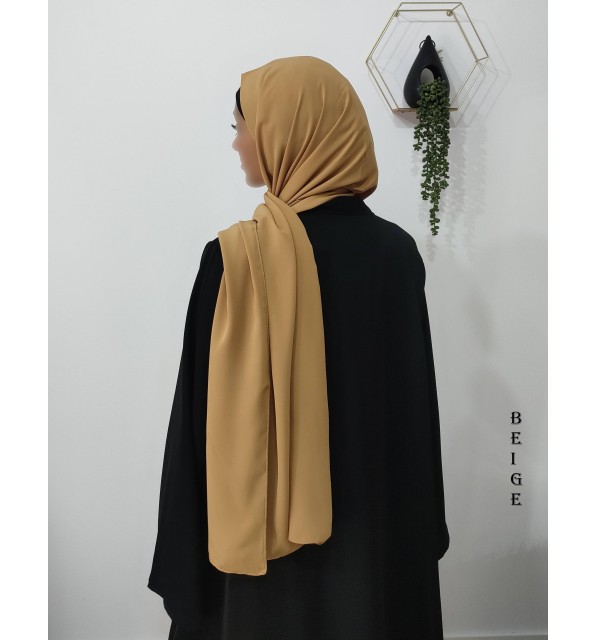 Châle Soie de Médine 190x70 cm – Hijab Opaque et Fluide