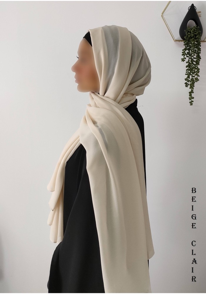 Grand Hijab Carré 160x160 cm – Georgette de Corée