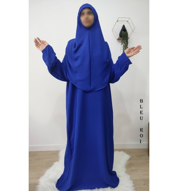 Robe de Prière Femme avec Hijab Intégré – Tissu Jazz