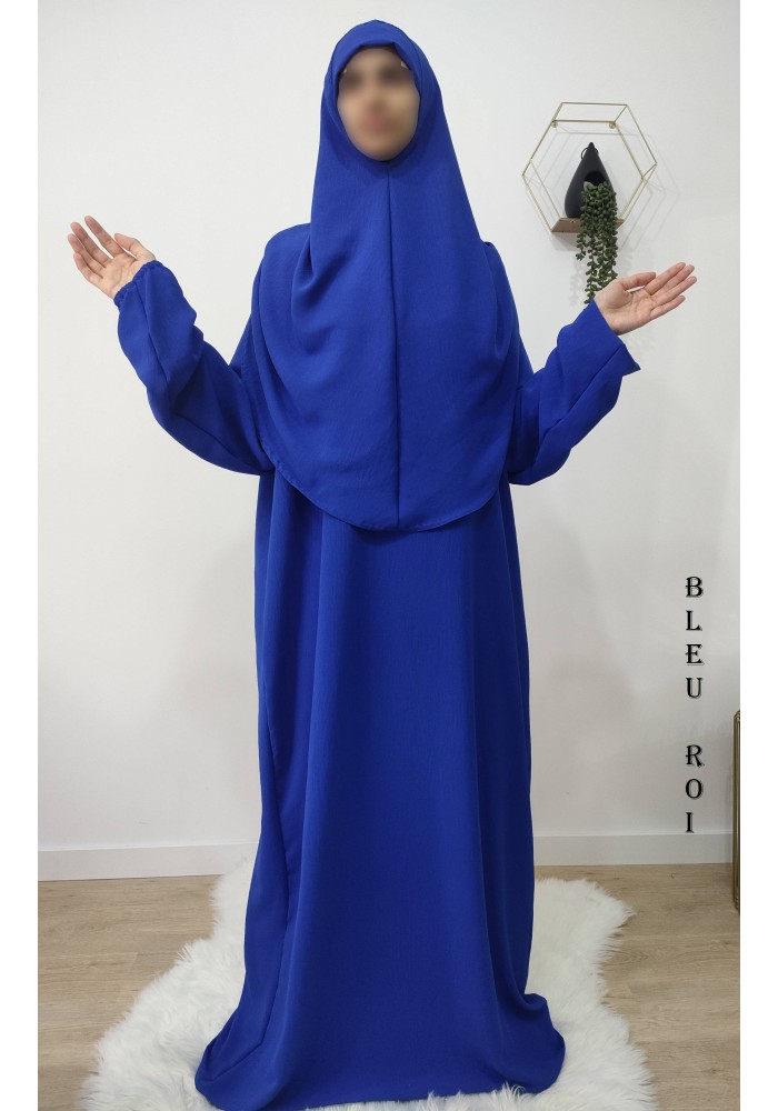 Robe de Prière Femme avec Hijab Intégré – Tissu Jazz