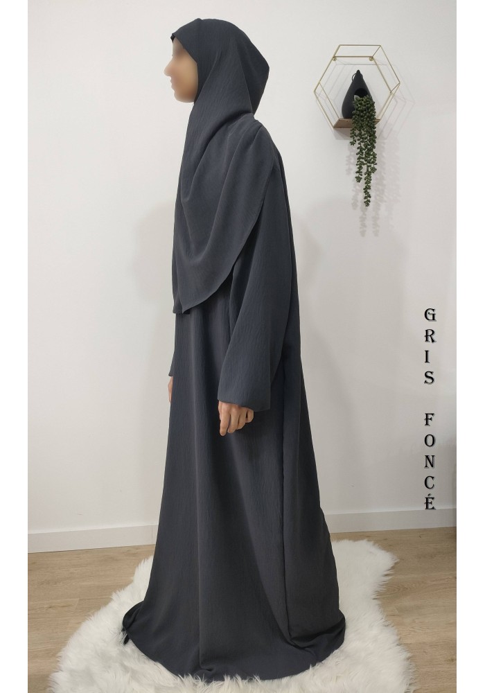Robe de Prière Femme avec Hijab Intégré – Tissu Jazz