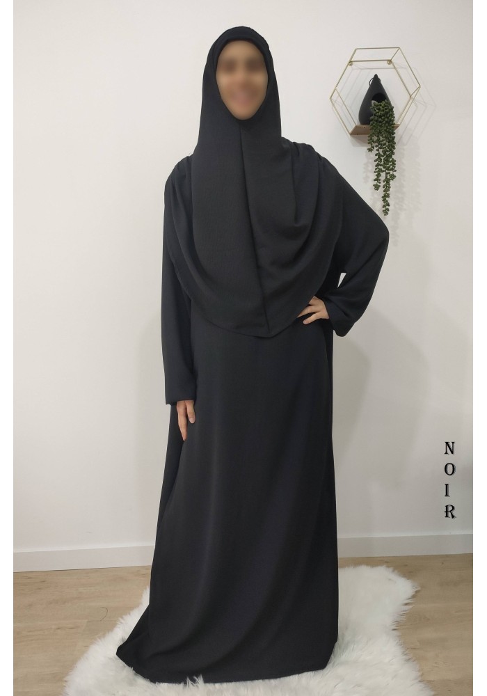 Robe de Prière Femme avec Hijab Intégré – Tissu Jazz