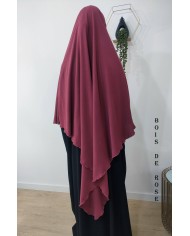 Khimar Long à Pointe en Tissu Jazz – Bandeau Intégré