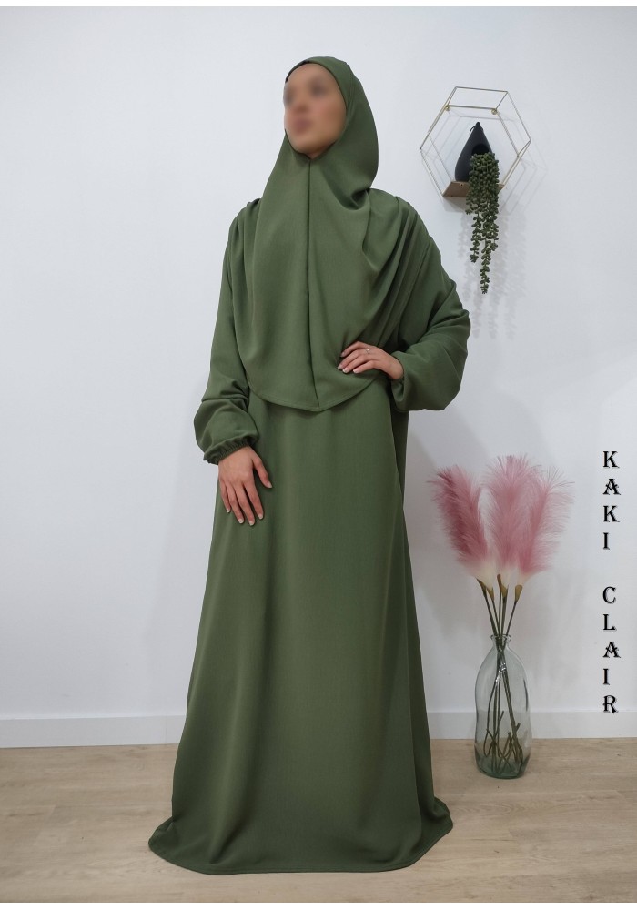 Robe de Prière Femme avec Hijab Intégré – Tissu Jazz