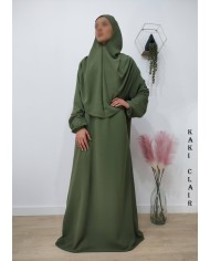 Robe de Prière Femme avec Hijab Intégré – Tissu Jazz