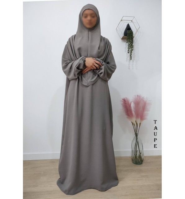 Robe de Prière Femme avec Hijab Intégré – Tissu Jazz