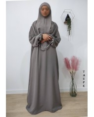 Robe de Prière Femme avec Hijab Intégré – Tissu Jazz