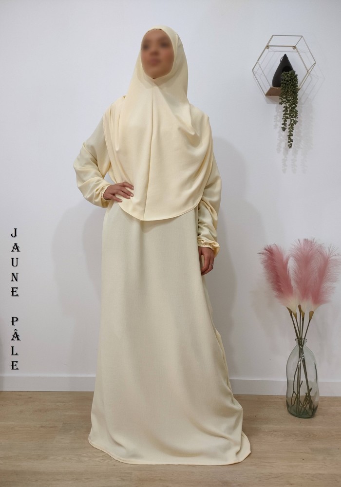 Robe de Prière Femme avec Hijab Intégré – Tissu Jazz