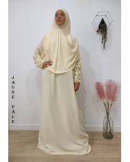 Robe de Prière Femme avec Hijab Intégré – Tissu Jazz