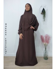 Robe de Prière Femme avec Hijab Intégré – Tissu Jazz