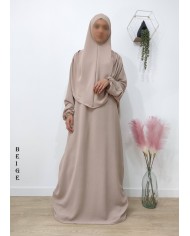 Robe de Prière Femme avec Hijab Intégré – Tissu Jazz
