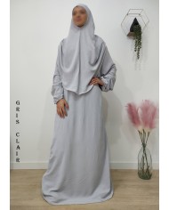 Robe de Prière Femme avec Hijab Intégré – Tissu Jazz