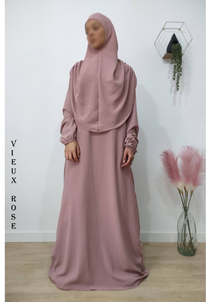 Robe de Prière Femme avec Hijab Intégré – Tissu Jazz