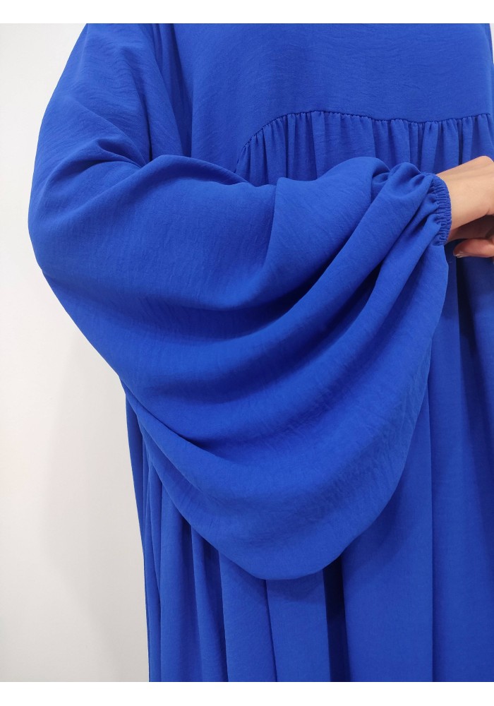 Abaya Évasée Jazz à Manches Bouffantes jusqu'à 1m85