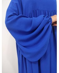 Abaya Évasée Jazz à Manches Bouffantes jusqu'à 1m85