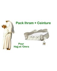 Pack Ihrâm + Ceinture Pour Hajj Et 'Omra