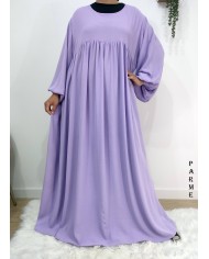 Abaya Évasée Jazz à Manches Bouffantes jusqu'à 1m85