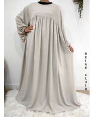 Abaya Évasée Jazz à Manches Bouffantes jusqu'à 1m85