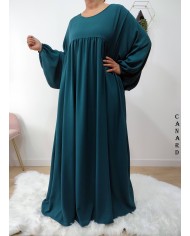 Abaya Évasée Jazz à Manches Bouffantes jusqu'à 1m85