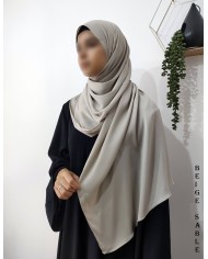 Hijab Soie de Médine strié 200 X 75 cm