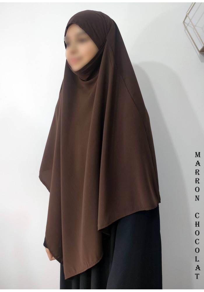 Khimar Ihsane à Pointe Court – Wool Peach