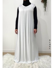 Robe UrbanLong en Viscose Sans Manches – Élégance Simple & Confort | B