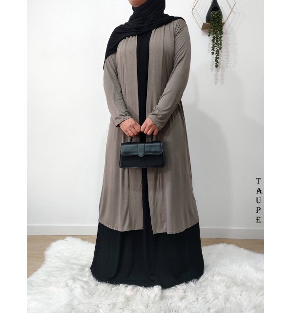 Gilet Extra Long en Viscose – Fabrication Française
